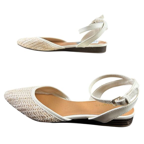 Indigo Rd. Garner Flats Women Size 7 M Cream Mesh Flats Pointed Toe Sling Backs - Picture 6 of 9